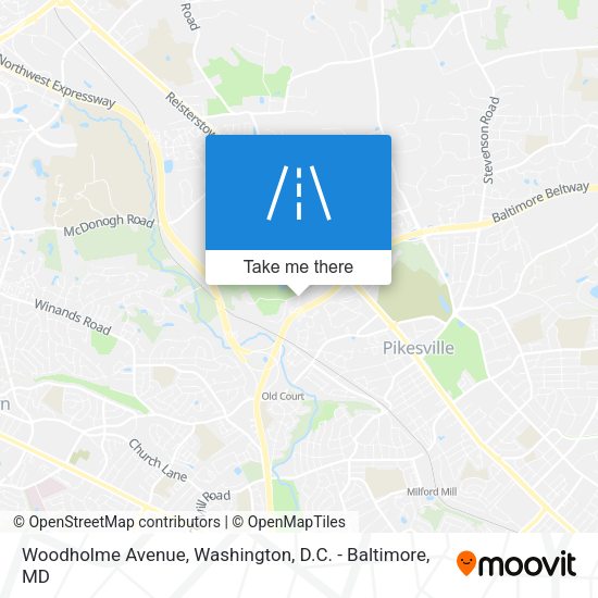 Woodholme Avenue map