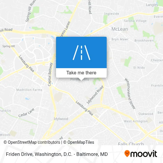 Friden Drive map