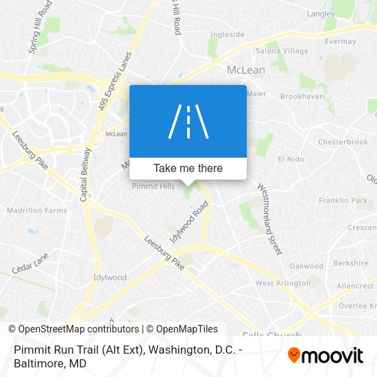 Mapa de Pimmit Run Trail (Alt Ext)