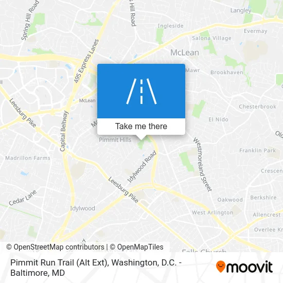 Pimmit Run Trail (Alt Ext) map