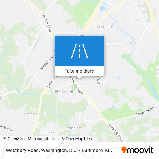 Westbury Road map