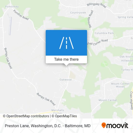 Preston Lane map