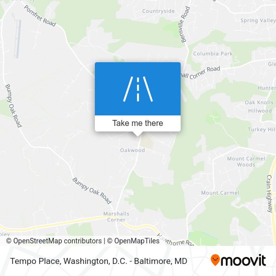 Mapa de Tempo Place