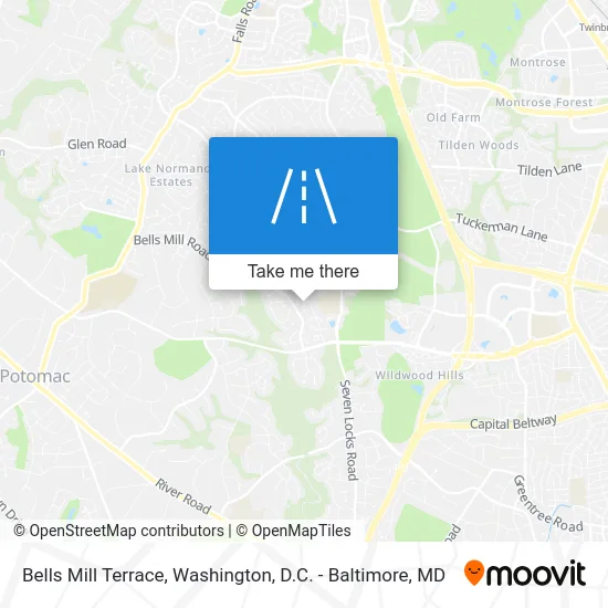 Bells Mill Terrace map