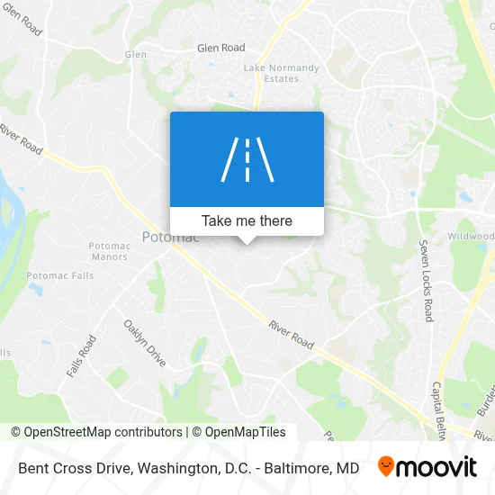 Bent Cross Drive map