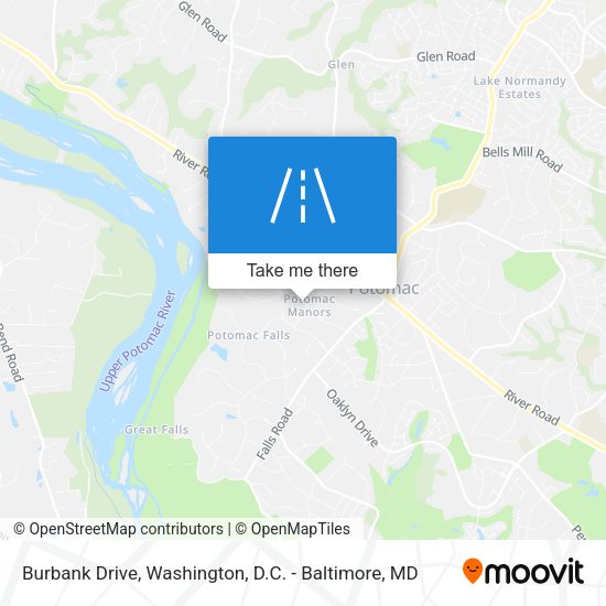 Burbank Drive map