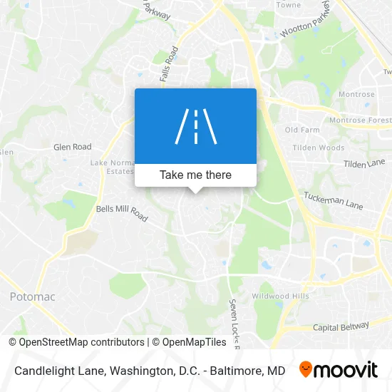 Candlelight Lane map