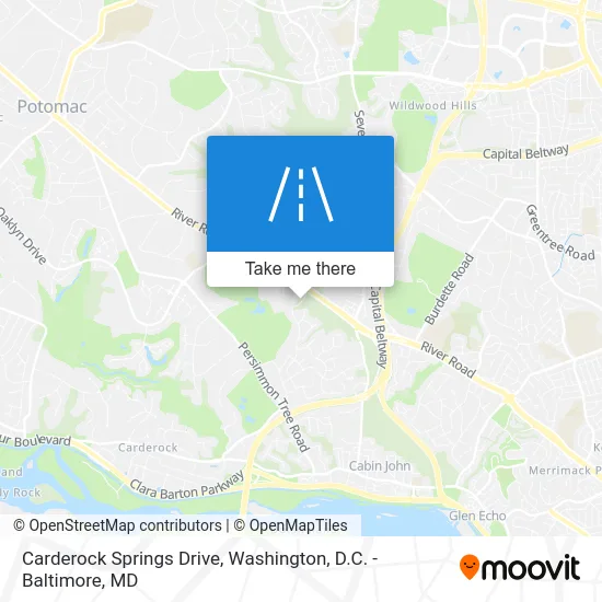 Carderock Springs Drive map