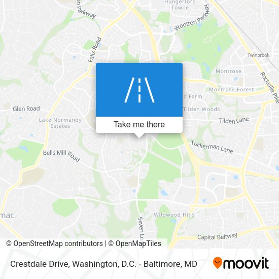 Crestdale Drive map