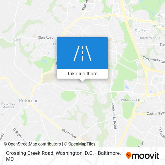 Crossing Creek Road map