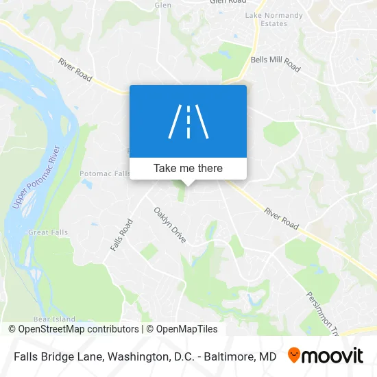 Falls Bridge Lane map