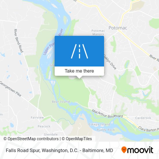 Falls Road Spur map