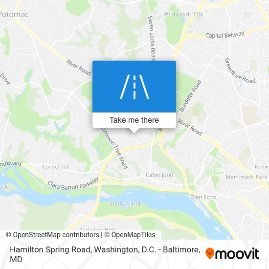 Hamilton Spring Road map