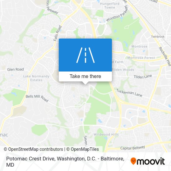 Potomac Crest Drive map