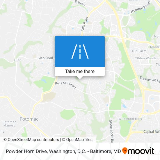 Mapa de Powder Horn Drive
