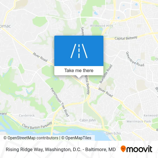 Rising Ridge Way map