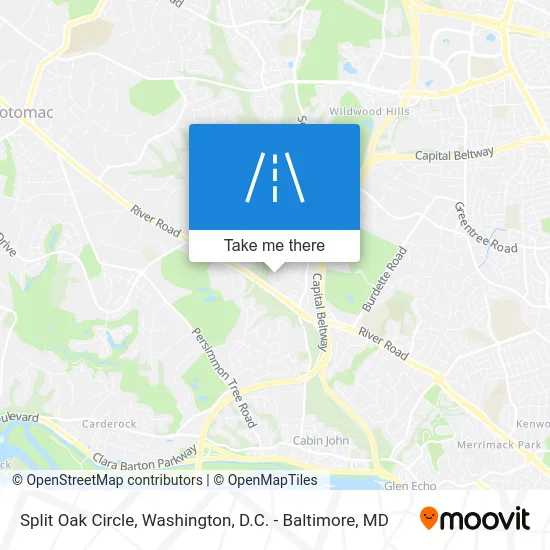 Split Oak Circle map