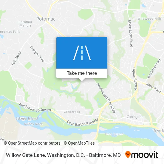 Willow Gate Lane map