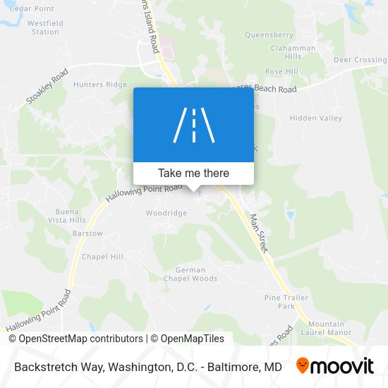 Backstretch Way map