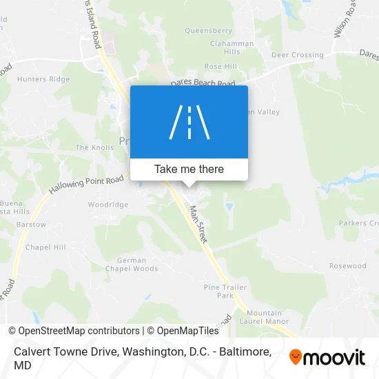 Calvert Towne Drive map