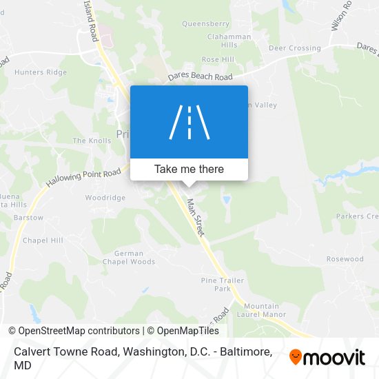 Calvert Towne Road map