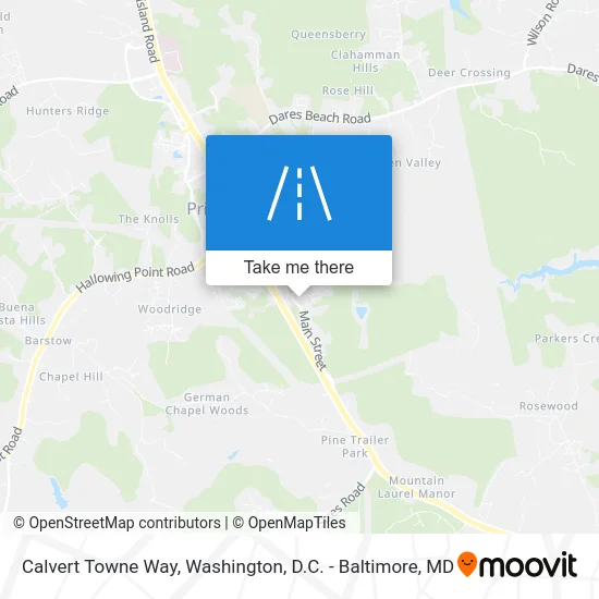 Calvert Towne Way map