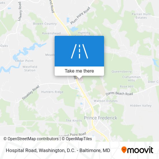 Mapa de Hospital Road