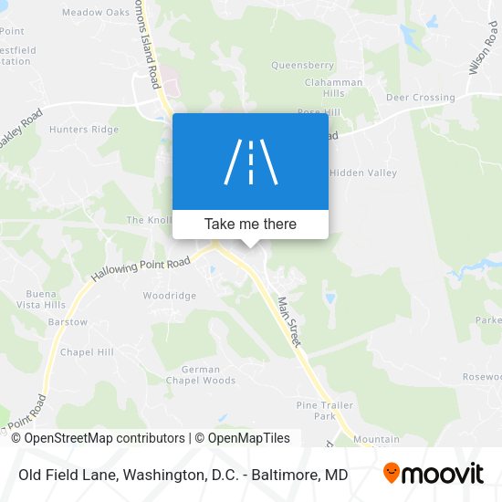 Old Field Lane map