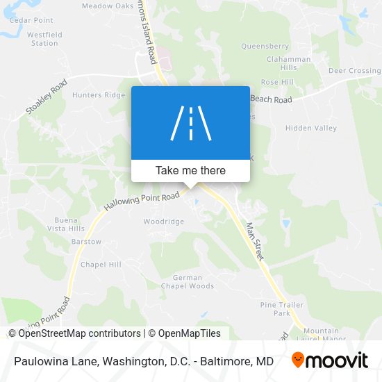 Paulowina Lane map