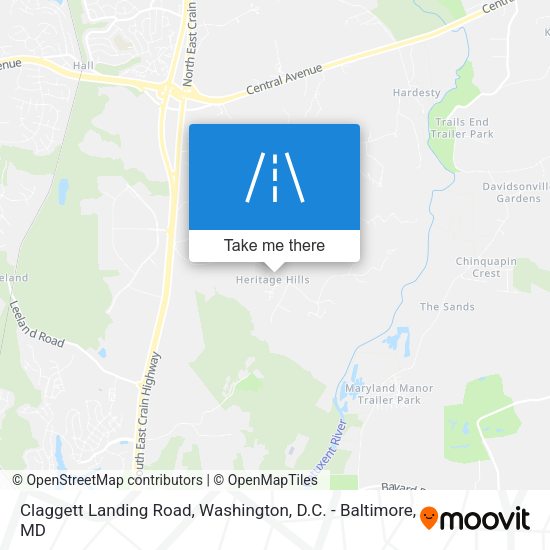 Claggett Landing Road map