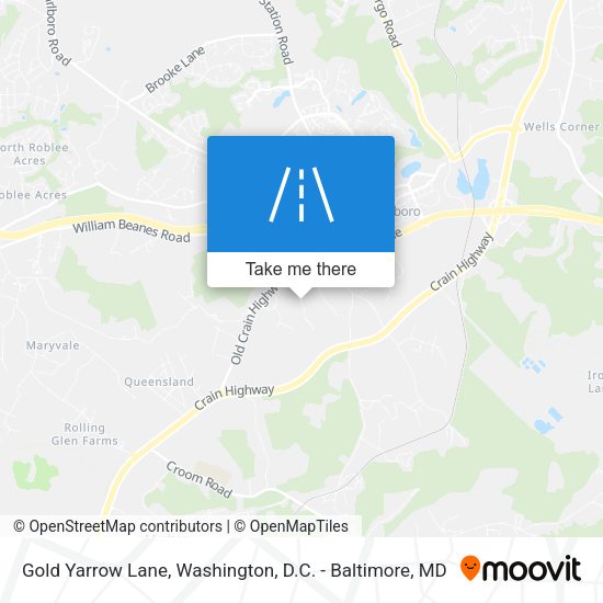 Gold Yarrow Lane map