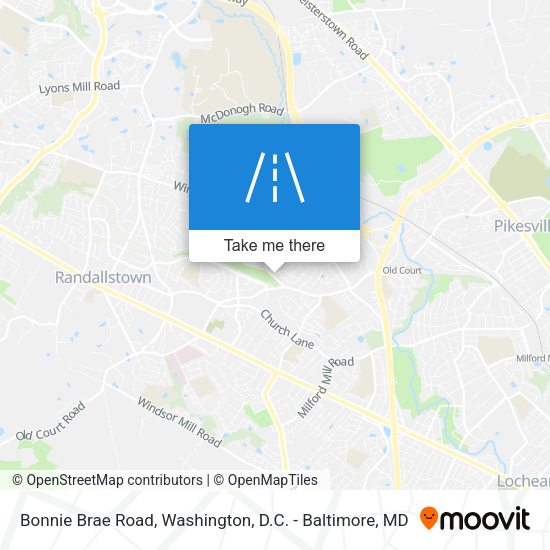 Bonnie Brae Road map