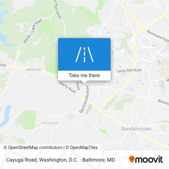 Cayuga Road map