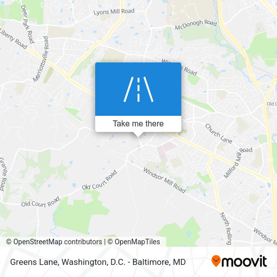 Greens Lane map