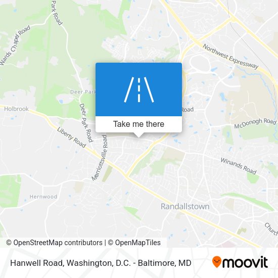 Hanwell Road map