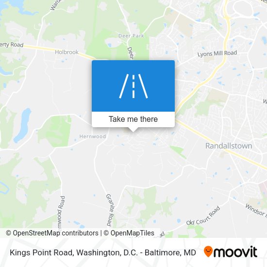 Mapa de Kings Point Road