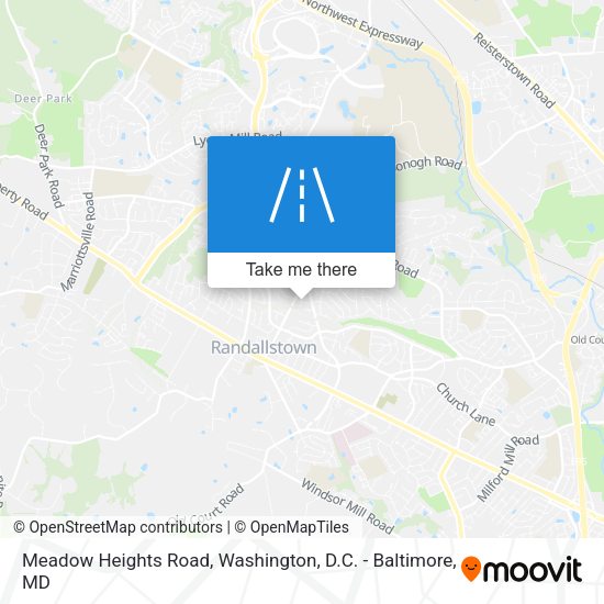 Mapa de Meadow Heights Road