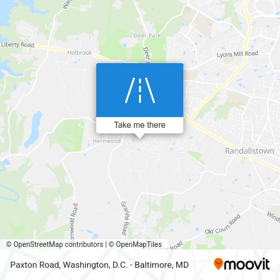 Paxton Road map