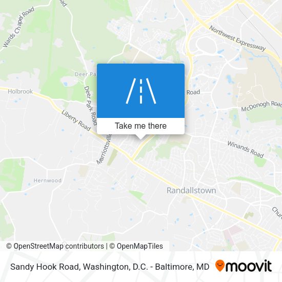 Sandy Hook Road map