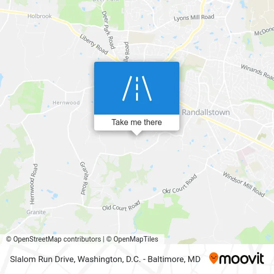 Slalom Run Drive map