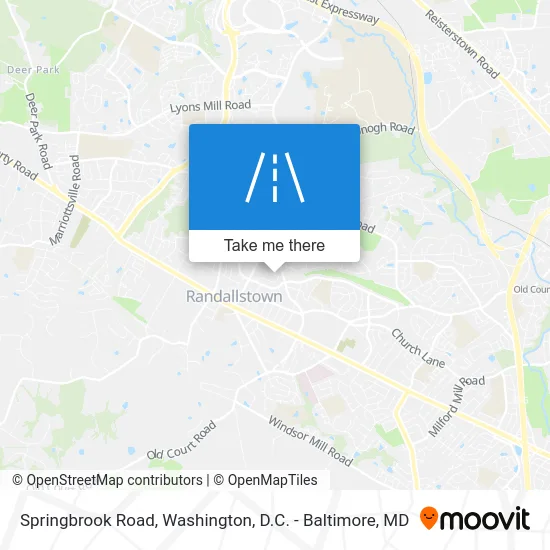 Springbrook Road map