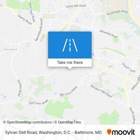 Sylvan Dell Road map