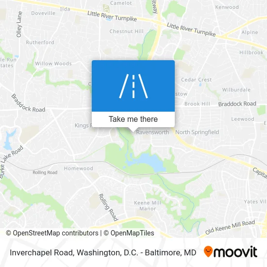 Inverchapel Road map