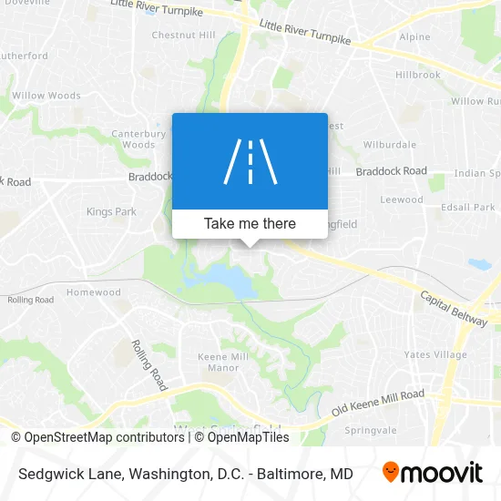 Sedgwick Lane map