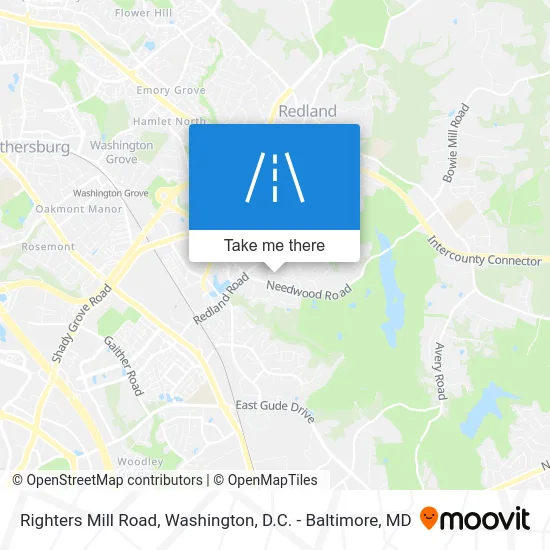 Righters Mill Road map