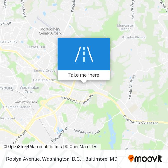Roslyn Avenue map