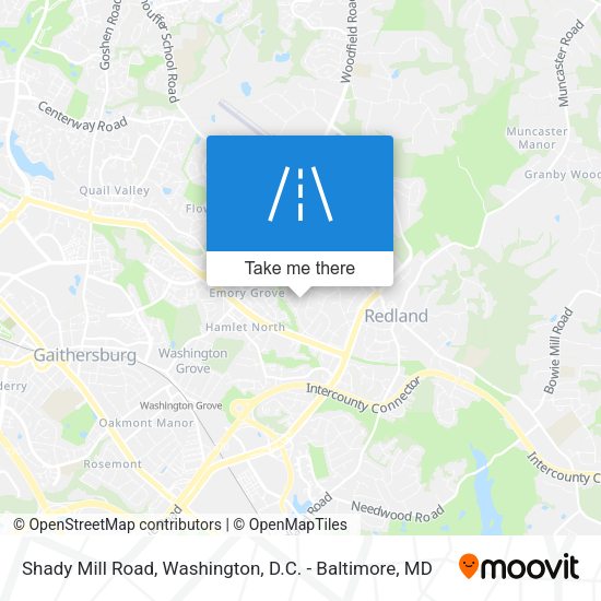 Shady Mill Road map