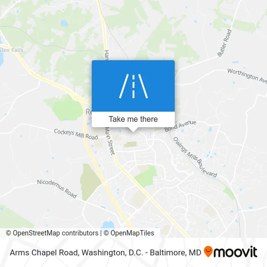 Arms Chapel Road map