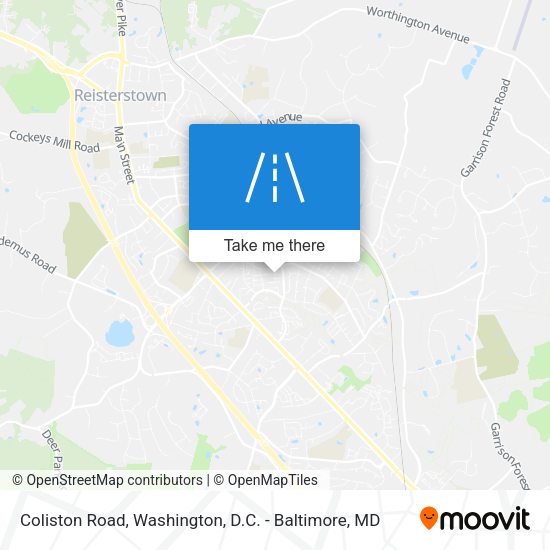 Coliston Road map