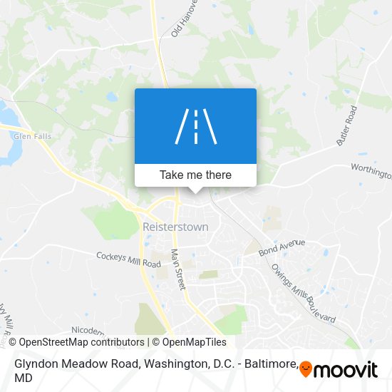 Glyndon Meadow Road map